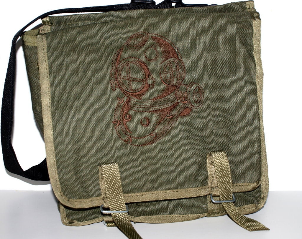 Canvas Rucksack - Deep Sea Helmet - Custom Embroidered Design