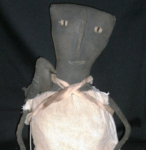 Handmade Primitive Folk Art Doll - Mrs. Birdie