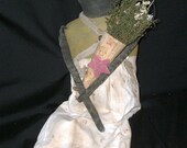 Handmade Primitve Folk Art Doll  - Patience