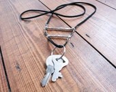 silver bar // key necklace