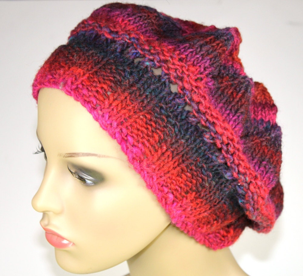 Hand Knit Tam Hat Pure Wool