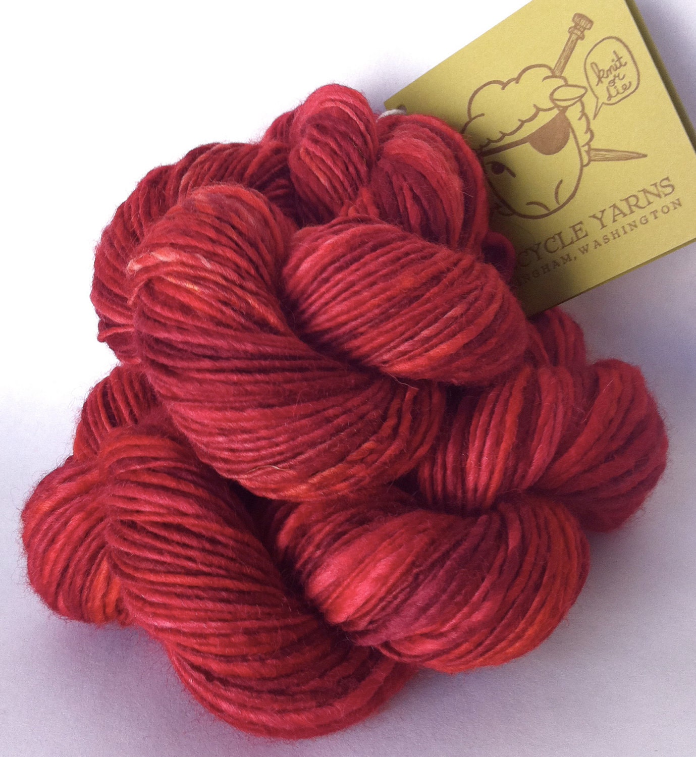 Devilish Grin - worsted weight handspun yarn