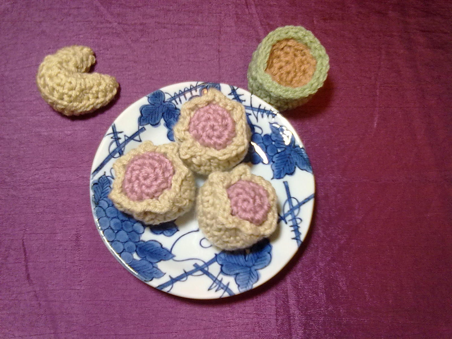 Chinese Brunch Catnip Toy Set of Five Shu Mai Tea and Fortune Cookie