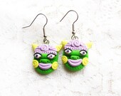 Green Monsters earrings