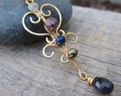 Love Spirits - Erzule Freda Necklace ... Wire Wrapped Gold Veve