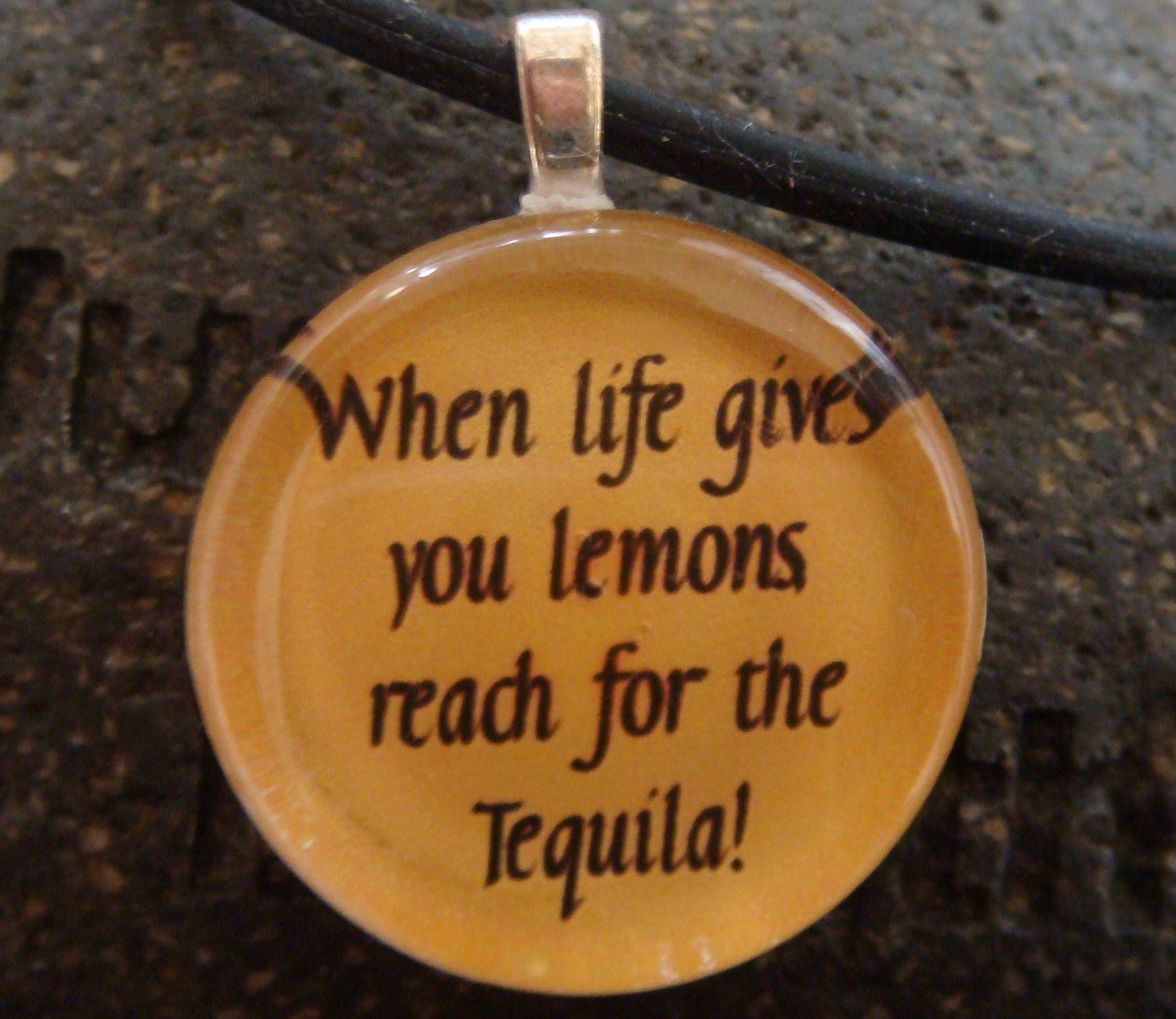 Tequila - Glass Tile Pendant
