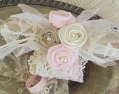 Wedding Wrist Corsage Cuff  Made to order by My Broken Art on Etsy