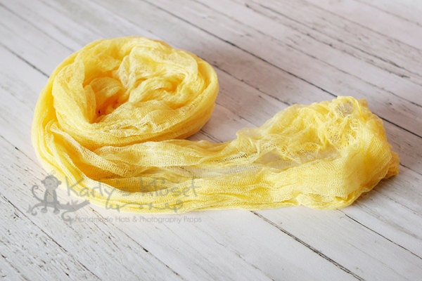 Lemon Yellow - Newborn Cheesecloth Wrap Photography Prop