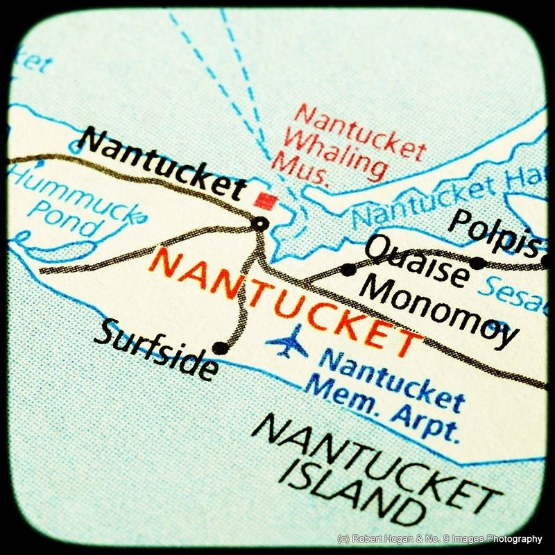 Nantucket Island - See the USA Map Art - Travel Photography, Gift Idea