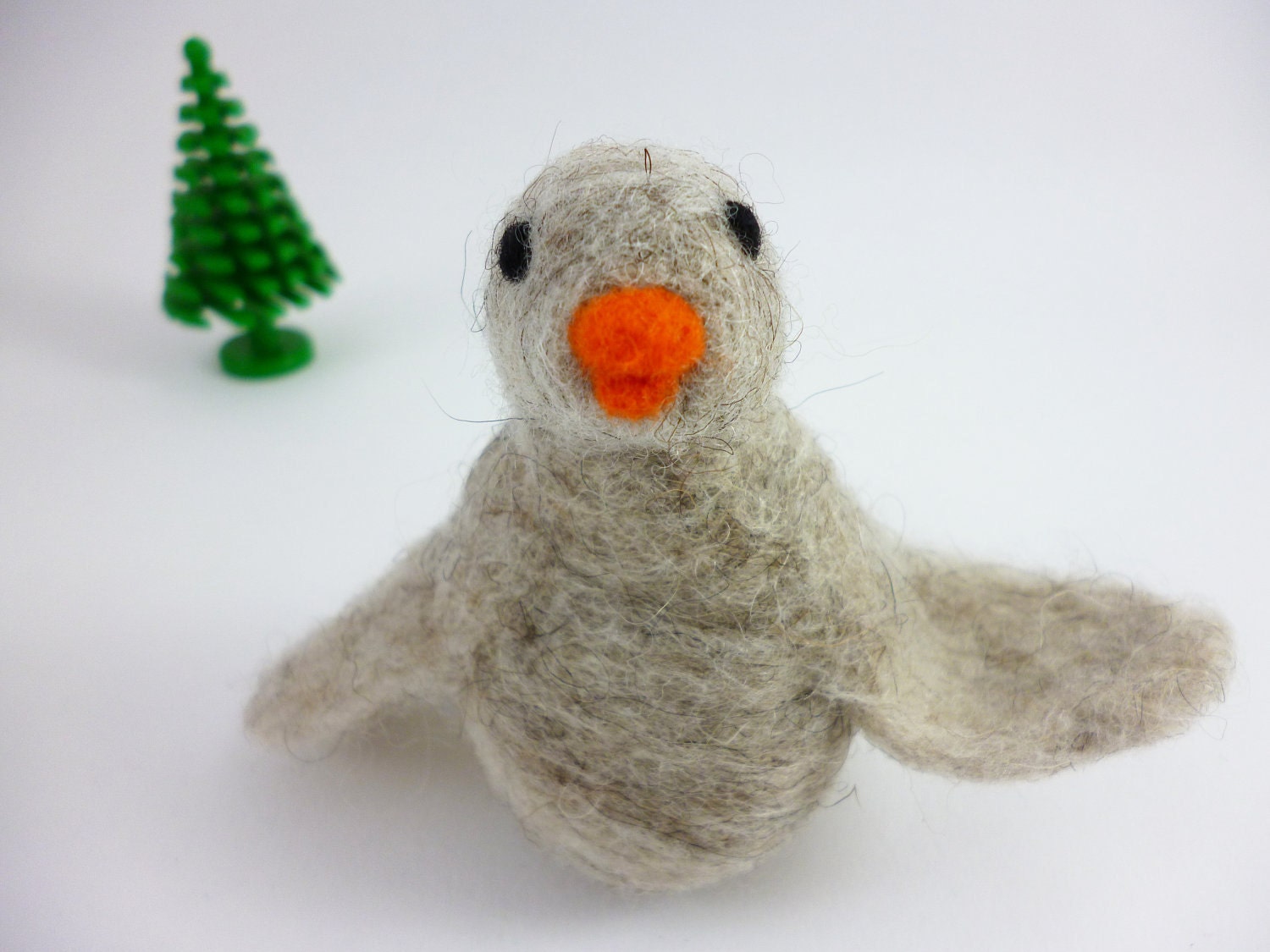 Needle Felted Baby Pigeon Wool Art Sculpture Artist Limited Edition