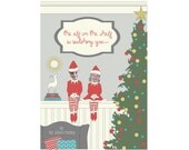 Elf On A Shelf  - Family Photo Holiday Card - Custom Made Just For You Within Hours