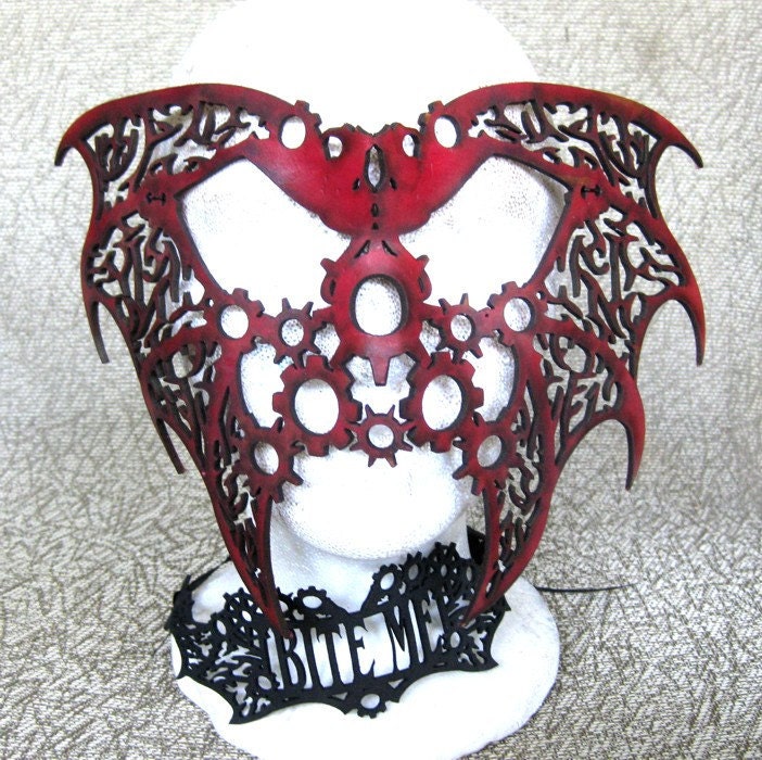 Dragon Fantasy/Steampunk Leather Mask (design 1) - 2 masks in one