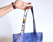 Violet Hand Dyed Color Wrapped Tote Bag