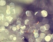 Abstract Photograph Print - Tiny Pearls Of Light - Valentines Day spring amethyst pulm purple silver white whimsical - 5x7