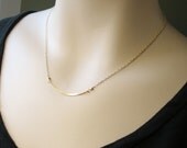 Bar Necklace, 14k gold filled or Sterling Silver, modern, everyday jewelry - Contour