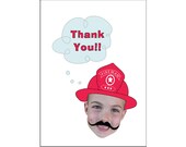 Fireman Thank You Card - Custom Made Just For You Within Hours