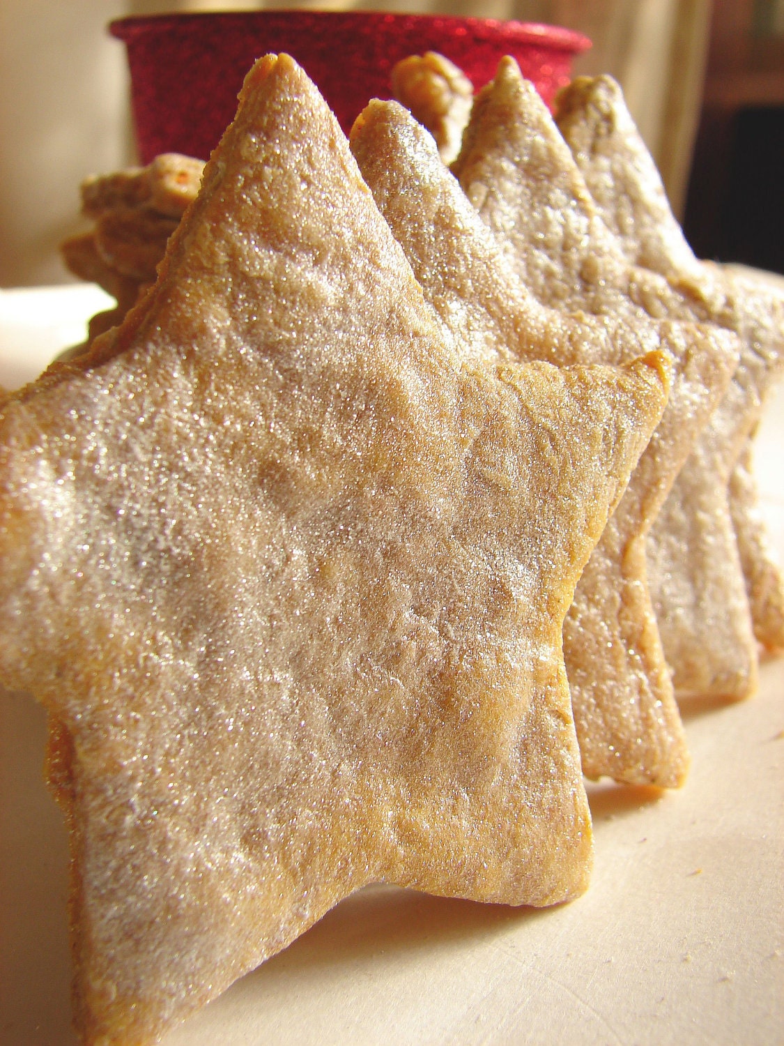 Birthday Dog Cookies--FREE SHIPPING--Stars with Edible Silver Sparkle Dust