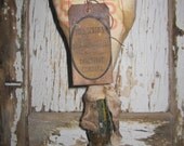 Heart Makedo Primitive Pincushion Shabby Rustic Cottage Chic cssteam ofg team