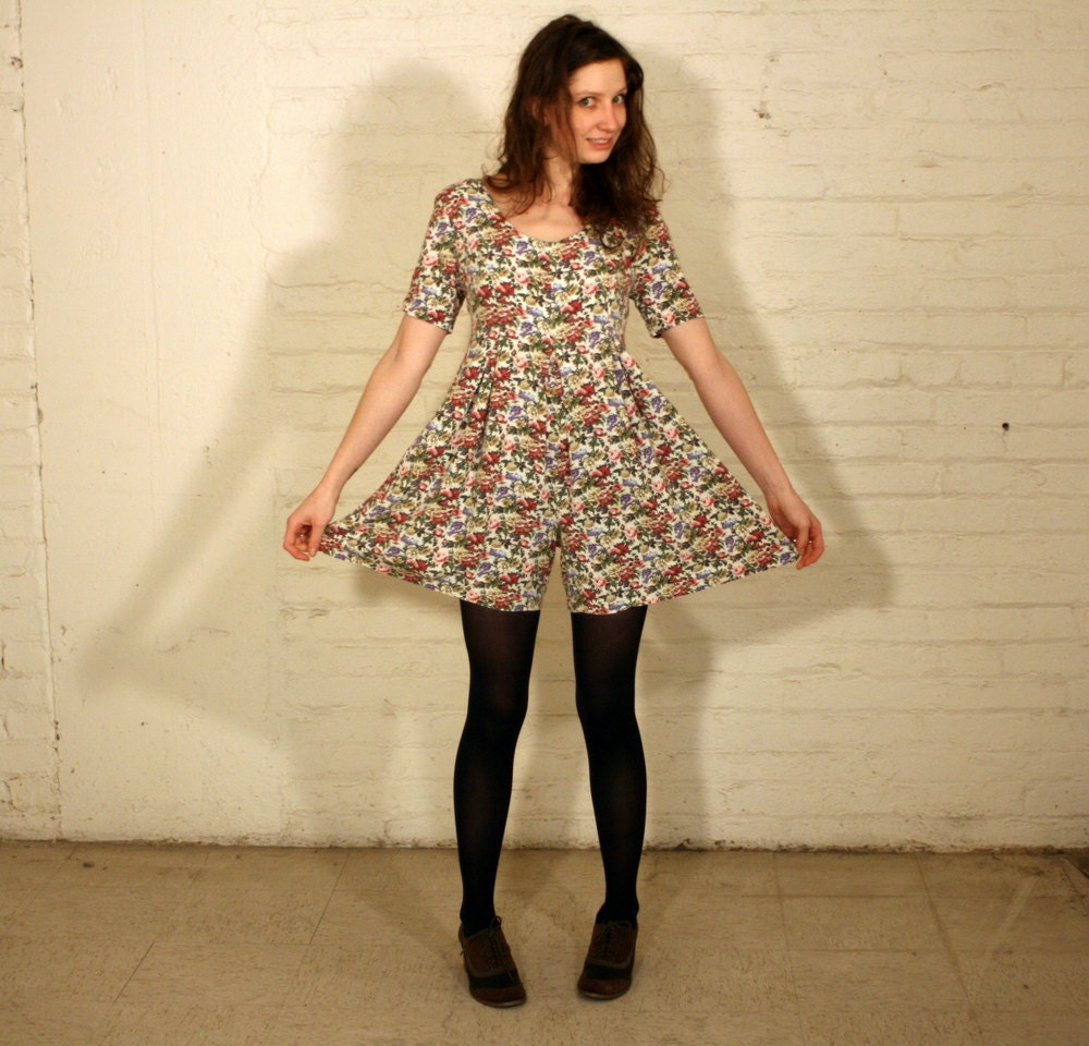 ROSY REVIVAL - 80s Babydoll Romper - xsmall to medium