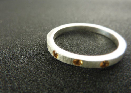 Citrine - Birthstone Ring - Gemstone - Sterling Silver