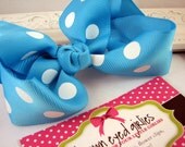 5 inch Boutique Bow - Turquiose  by browneyedgirlies