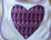Purple Heart Bib--Ready to ship--Free shipping
