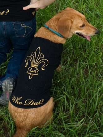 Faith in the Black and Gold - Saints fan dog shirt - Who Dat