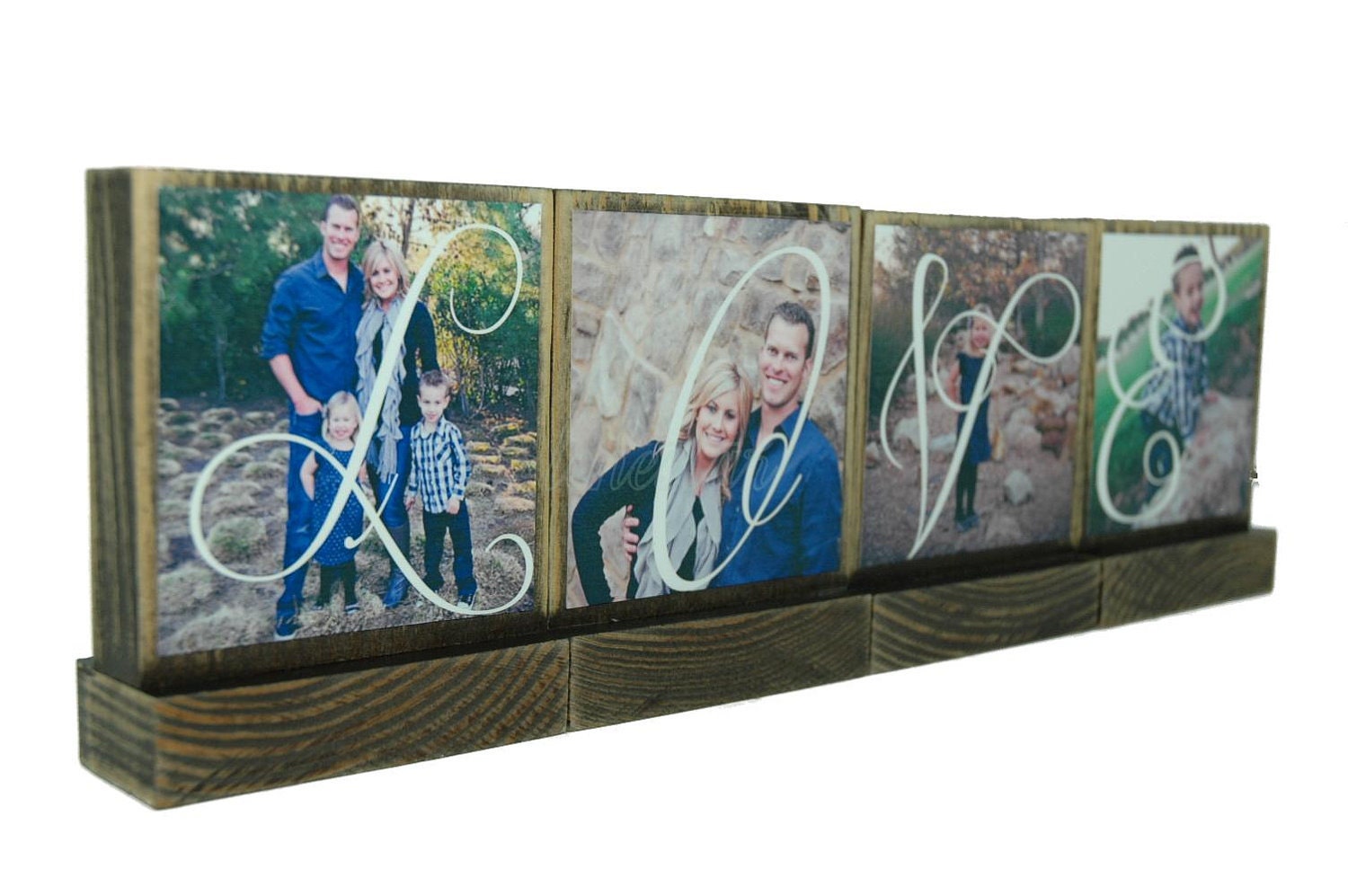PERSONALIZED PHOTO BLOCKS Gifts To Spell Out Love-Great Wedding Gifts-Lasting Memories - Custom Photo Displays