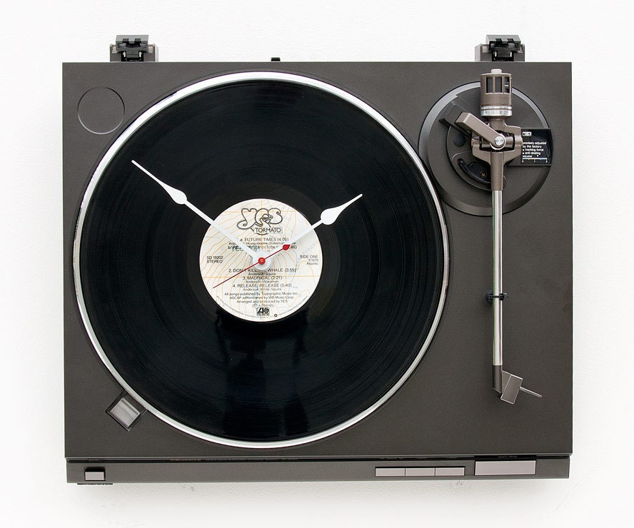 Recycled Technics Turntable Clock