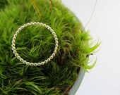Beaded Stacking Ring - sterling silver