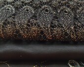 Leather, lace and embellished fabrics - black mix - 3 pieces