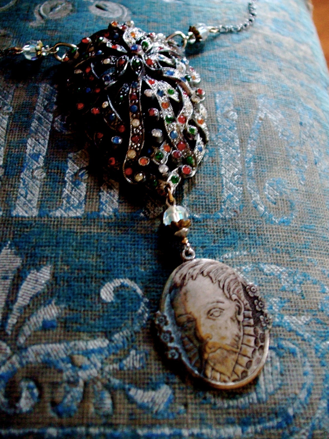 Don Quixote -Vintage Assemblage Necklace