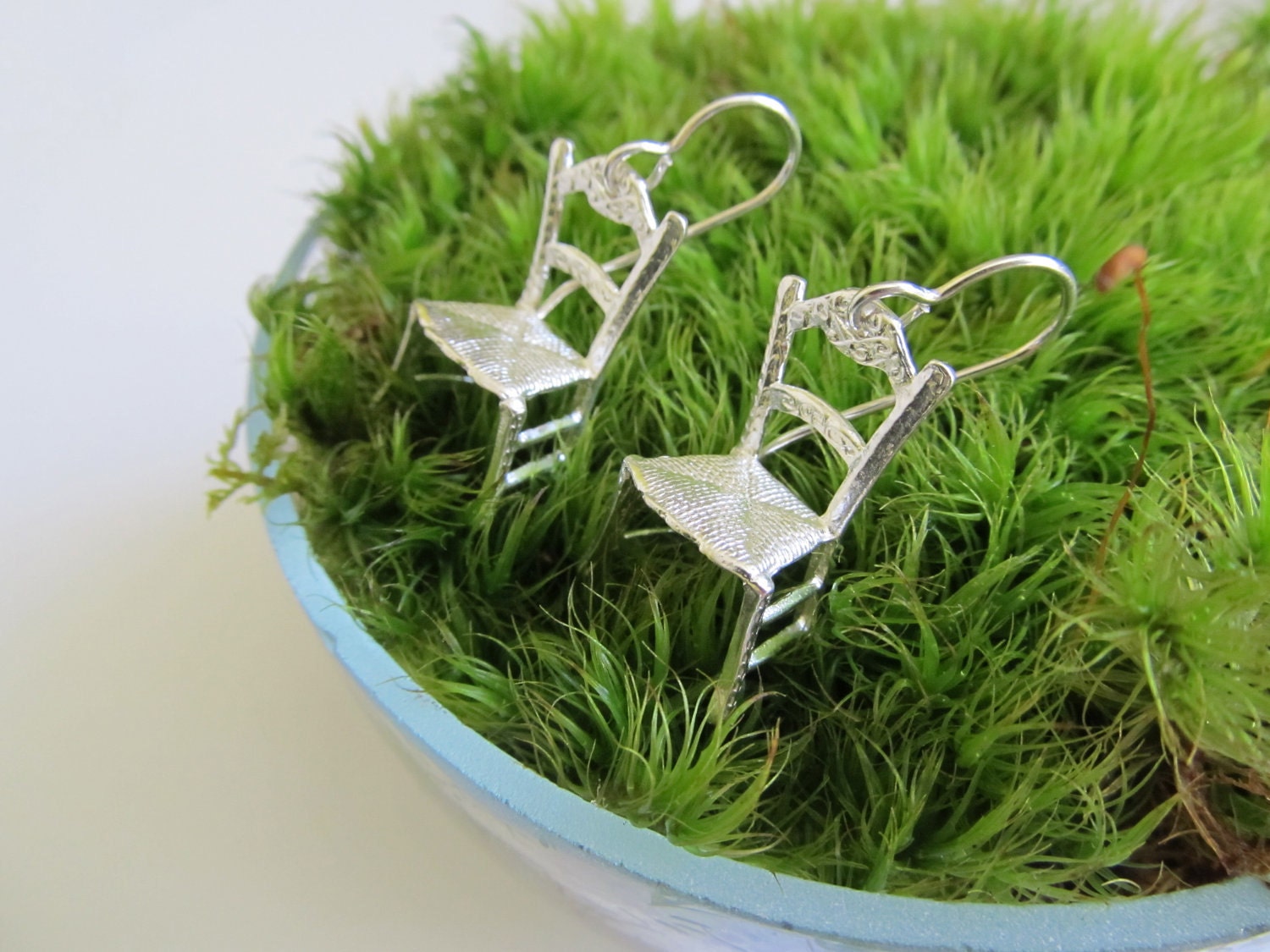Tiny Chair Earrings - sterling silver