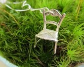 Tiny Chair Necklace - sterling silver
