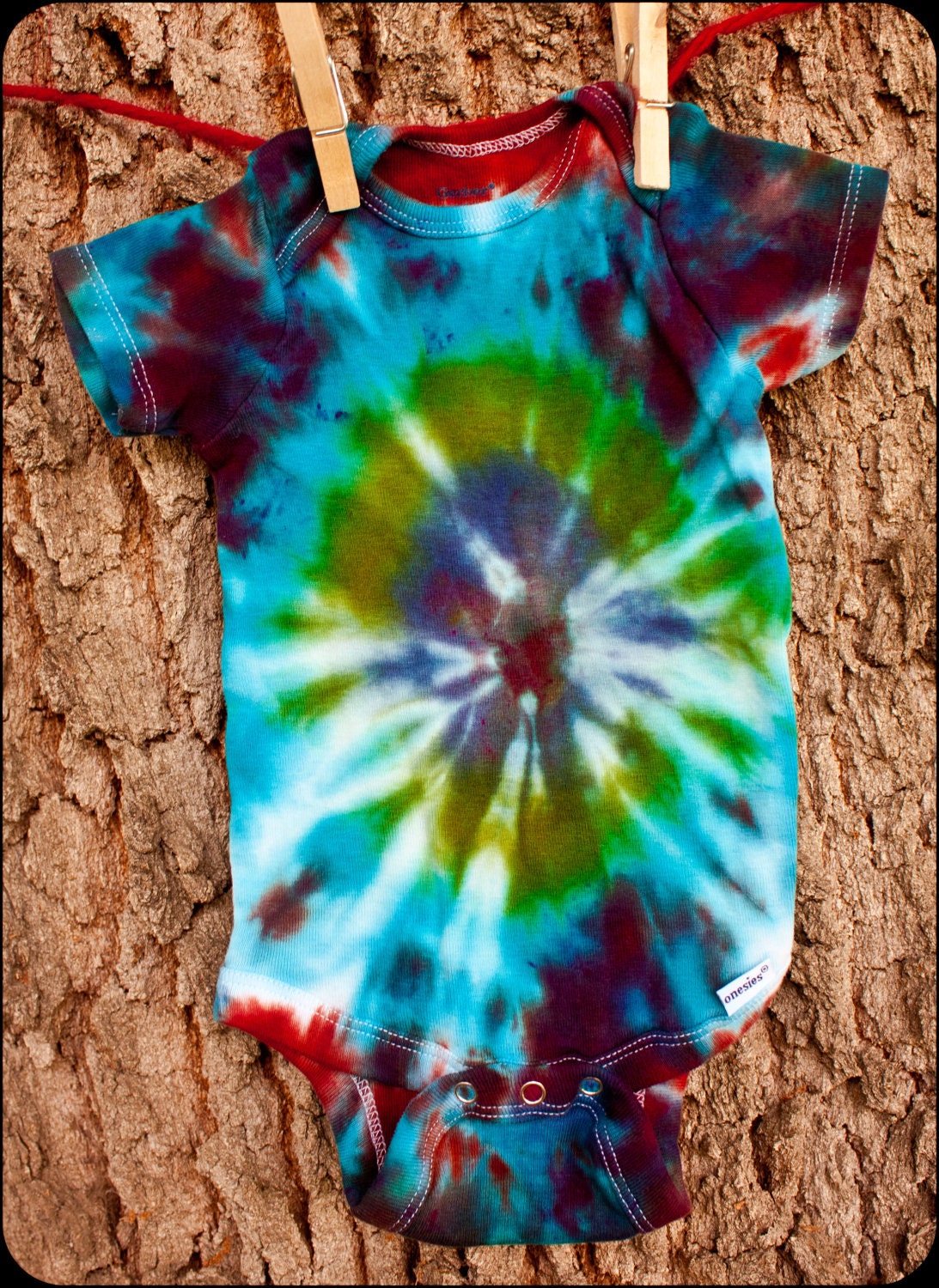 Tie Dye Cotton Onesie - ORBIT - Size 6 to 9 Months