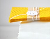 Note Set x 5 Yellow Embossed Dots