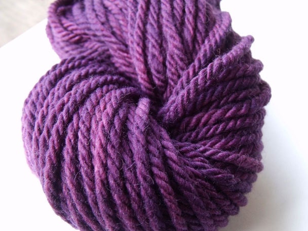 Bulky Merino Yarn Kettle Dyed in Violet