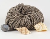 Handspun Art Yarn, Beehive coils, BFL Natural Grey, Lumpy Bumpy Grey, by WoolWench