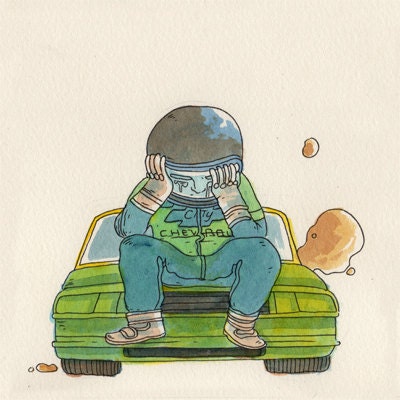 Days of Thunder - original NES illustration