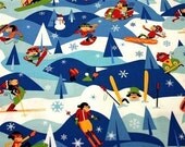 Michael Miller Fabric - Snow Monkeys 25 inches
