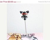 Mr. Panda , Decorated Straight Pin, needle for your Pincushions, Push Pin for Coark Memo Boards