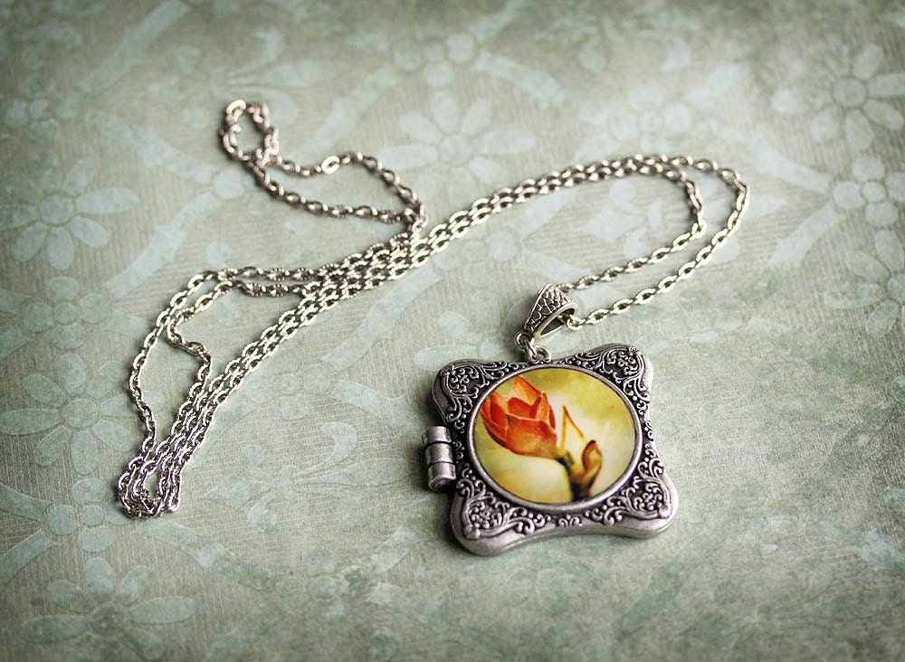 20% OFF Sale Vintage Inspired Jewelry Photo Locket - Amaryllis by Daylight - original fine art photo