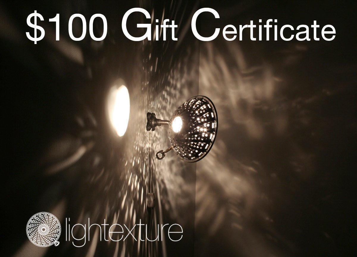 100 Dollars Gift Certificate