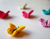 PDF Crochet Pattern -  Butterfly Applique  (Quick and Easy) - with symbol CHART instructions - Permission to Sell Finished Items