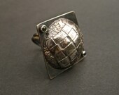 Mixed Metal Dome Ring Earth and Sky OOAK