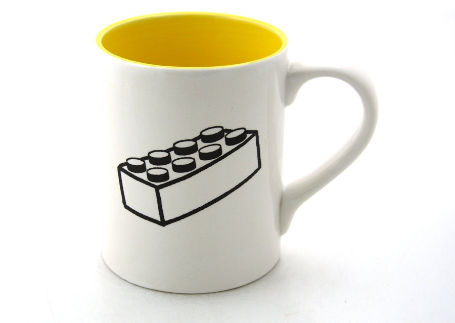 Lego (R) Brick Mug with yellow interior