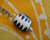 African Batik Bone Tribal Lightning Bolt Keychain