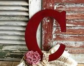 Letter C Initial C Vintage Metal Sign by avintageobsession on etsy