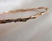 9ct Rose gold Unique Wrapped Bangle - Handmade Jewellery