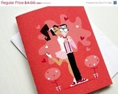 ON SALE Nerd Love - Funny Valentine's Day Note Card